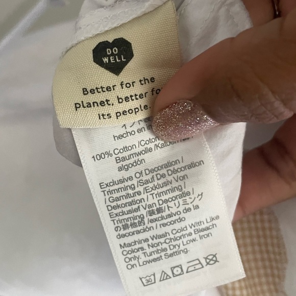 Madewell Embroidered Poplin Puff-Sleeve Cutout Crop Top - Picture 6 of 7